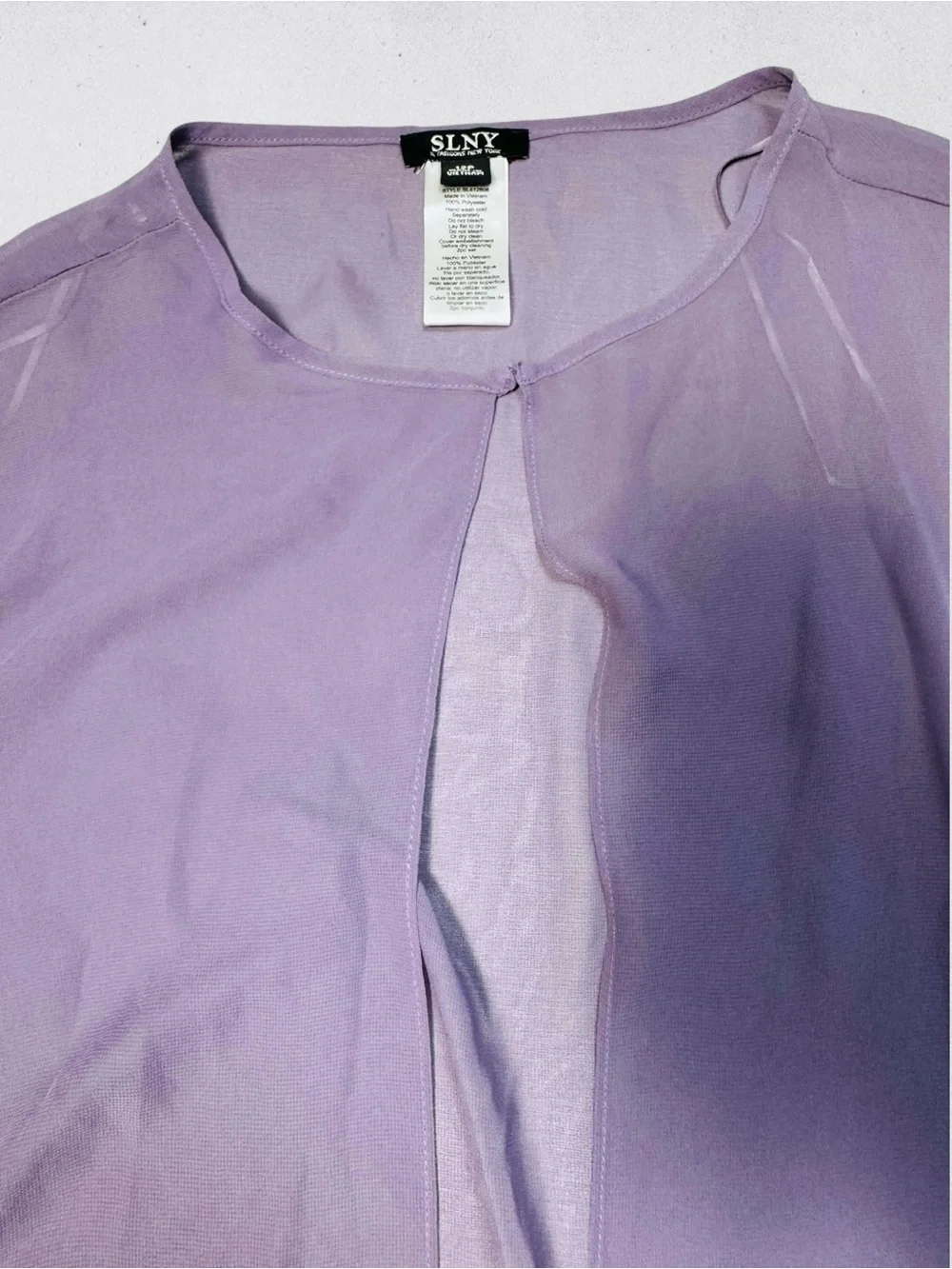NWT New SLNY High Neck Multi Chiffon Capelet & Dress 2-Piece Set Size 12 Petite